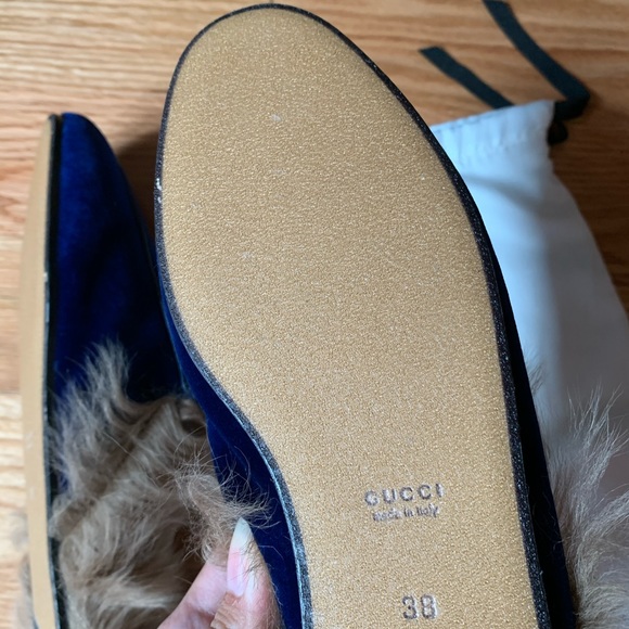 Gucci Princetown Velvet Mules - Picture 7 of 9